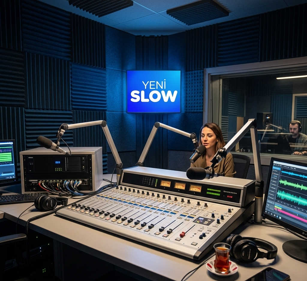 Yeni Slow Radyo yayın stüdyosu